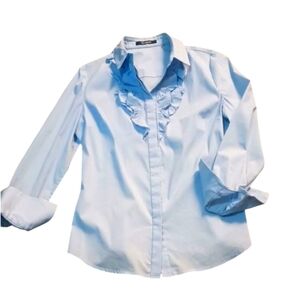 Tahari Sky Blue Collared Shirt